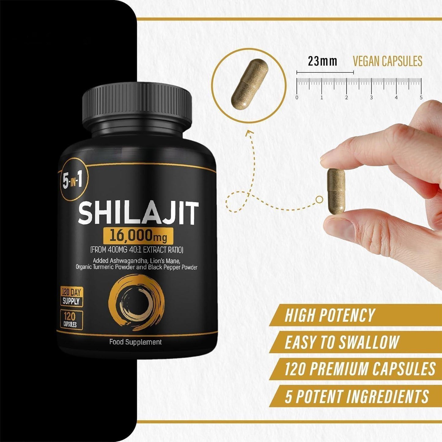 Shilajit Blend for Vitality and Performance Mens, 5x1 - 120 Tabs