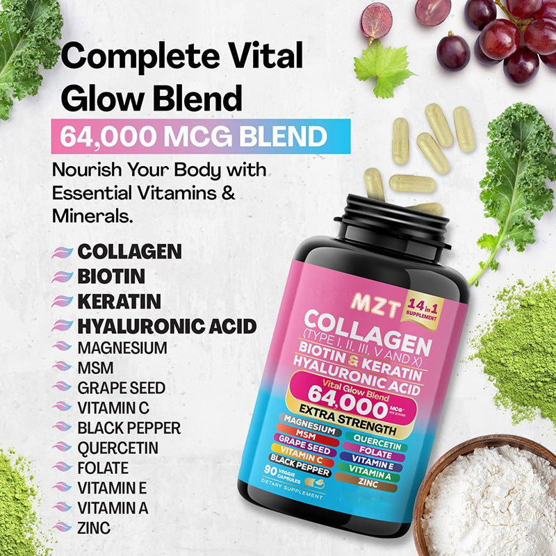 Collagen Vital Glow Power Blend Vegan - 90 Caps