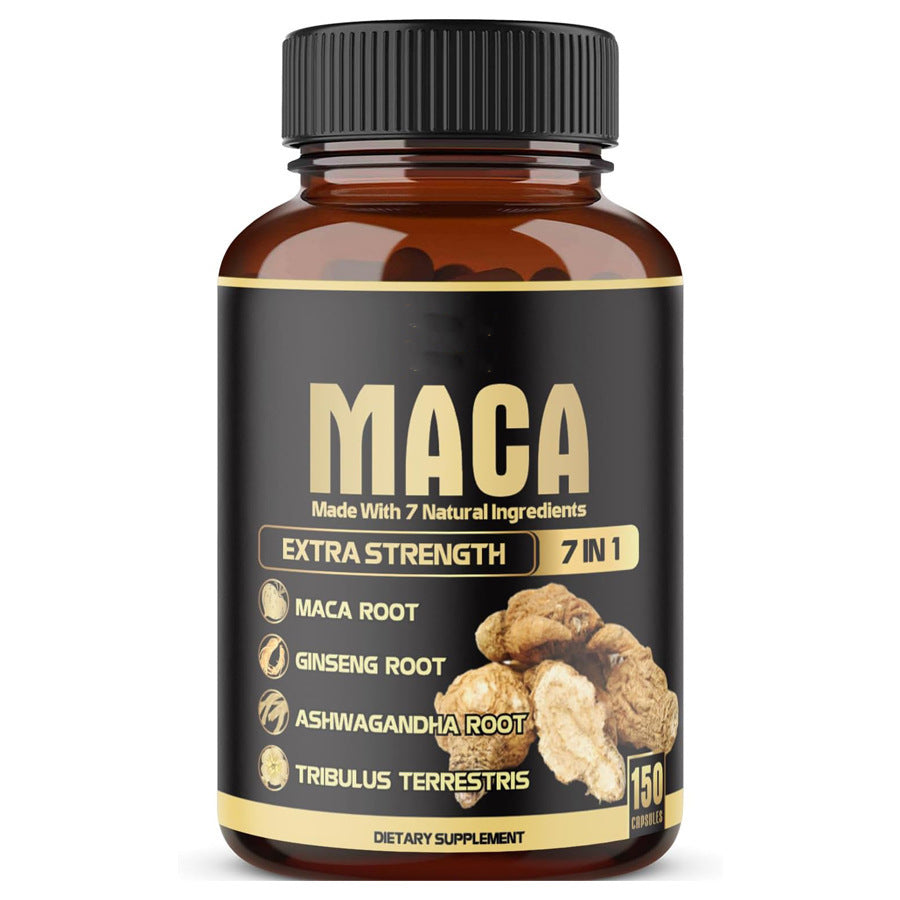 Maca Root Blend with 7 Natural Ingredients – Energy, Vitality & Hormonal Balance - 60 caps