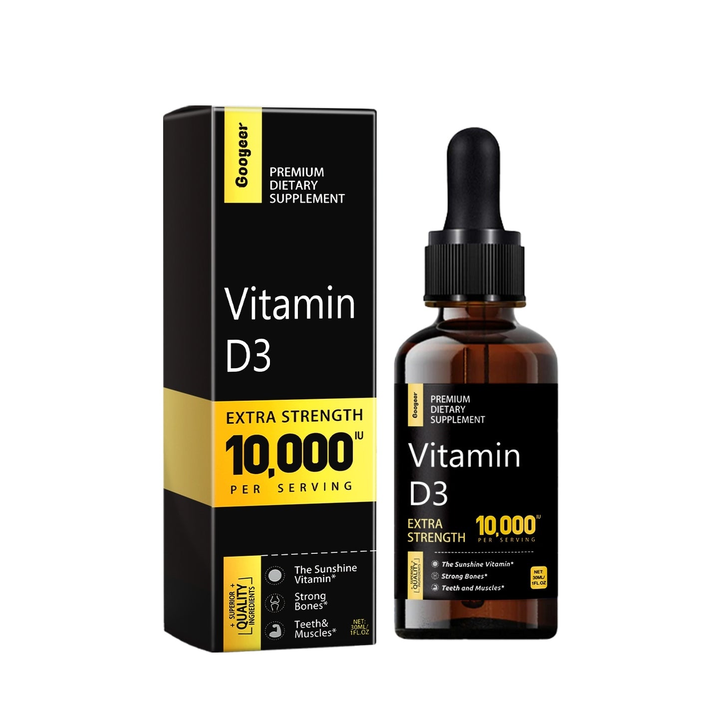 Vitamin D3 10.000iu Googeer Liquid – Immune Support, Bone Strength & Daily Vitality