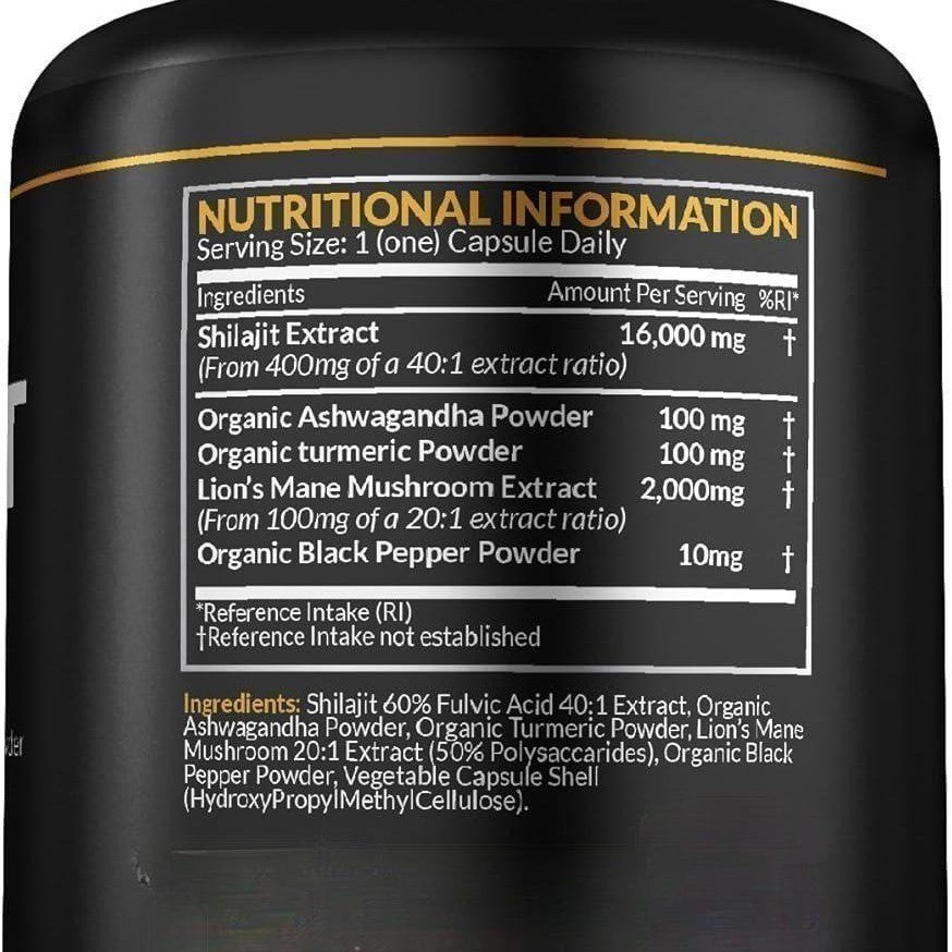Shilajit Blend for Vitality and Performance Mens, 5x1 - 120 Tabs